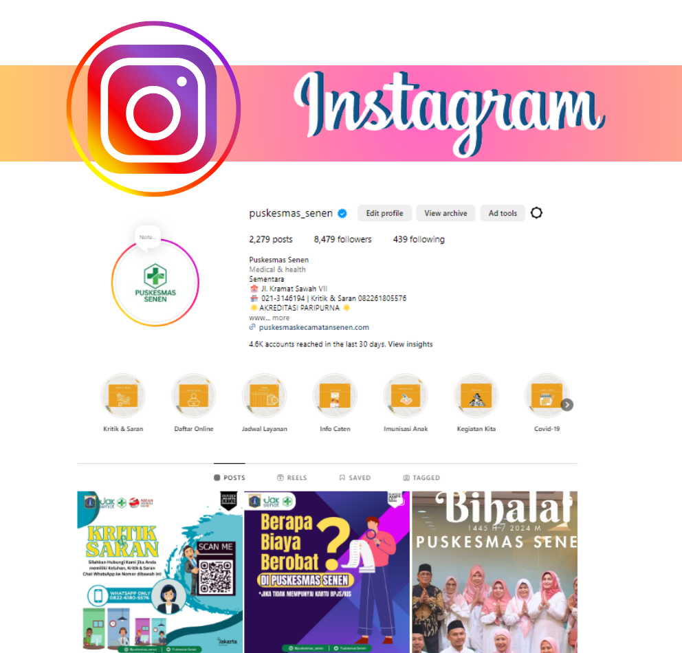 Instagram Puskesmas Senen