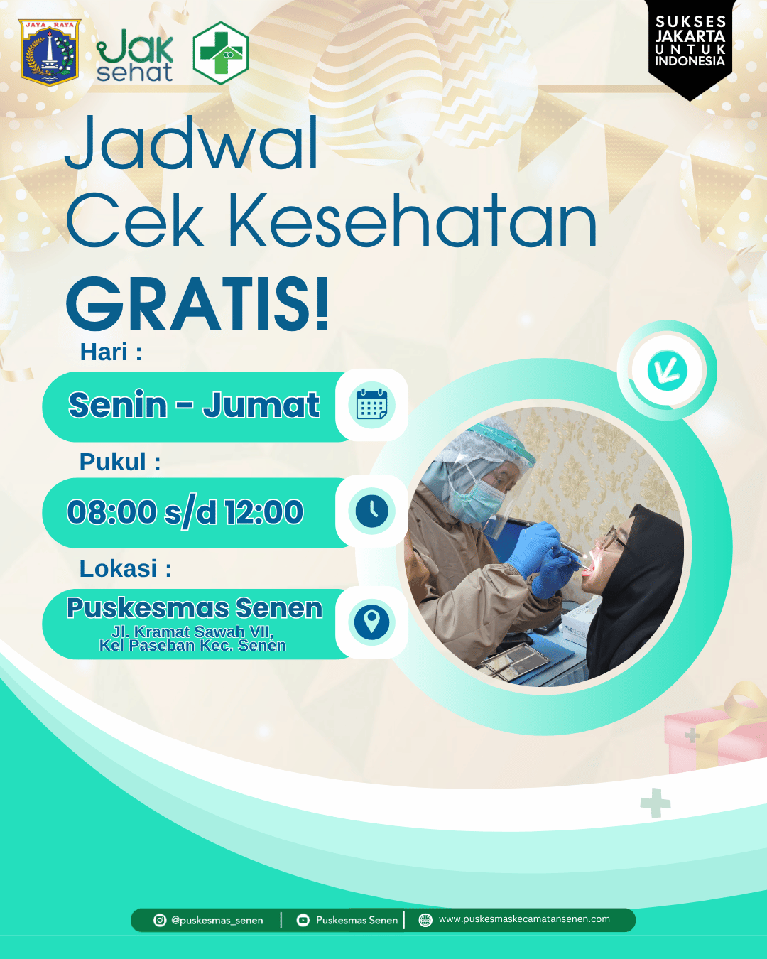 Kegiatan CKG di Wilayah Senen
