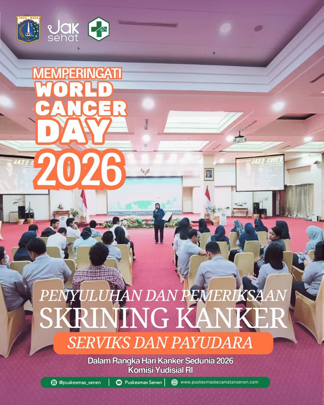 Penyuluhan Dan Pemeriksaan skrining kanker serviks Dan payudara dalam rangka Hari Kanker Sedunia 2026